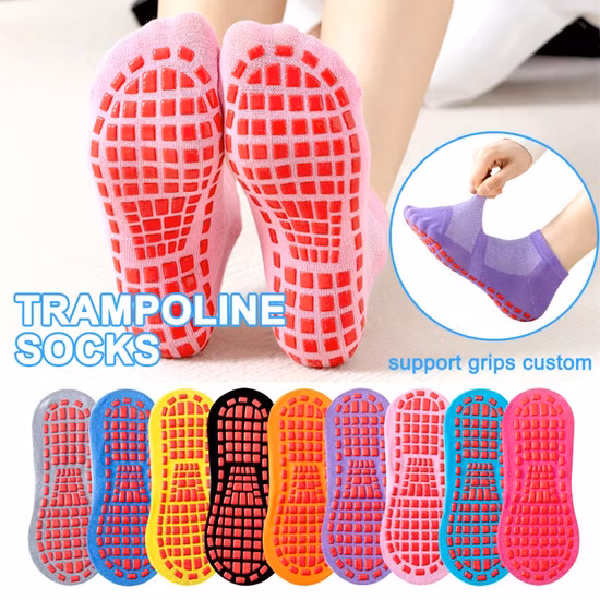 Custom Logo Jump Socks Anti Slip Playground Trampoline Socks