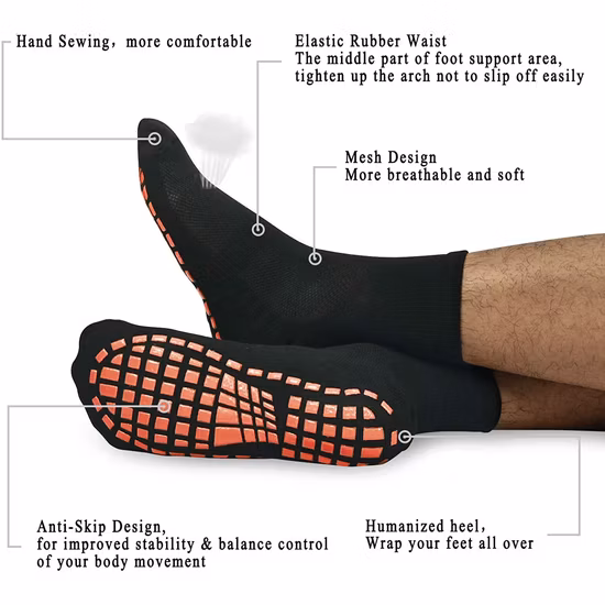 Custom Logo Jump Socks Anti Slip Playground Trampoline Socks