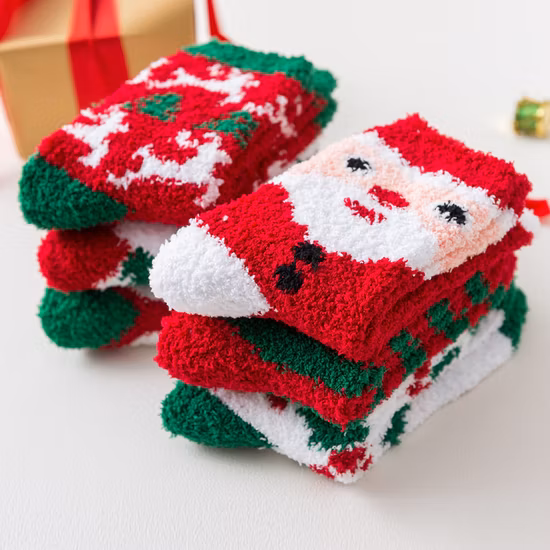 Nouveau Acrylique personnalisé, chaussette d'intérieur confortable et moelleuse d'hiver en Polyester