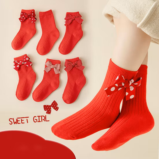 Chaussettes bon marché pour enfants en coton OEM